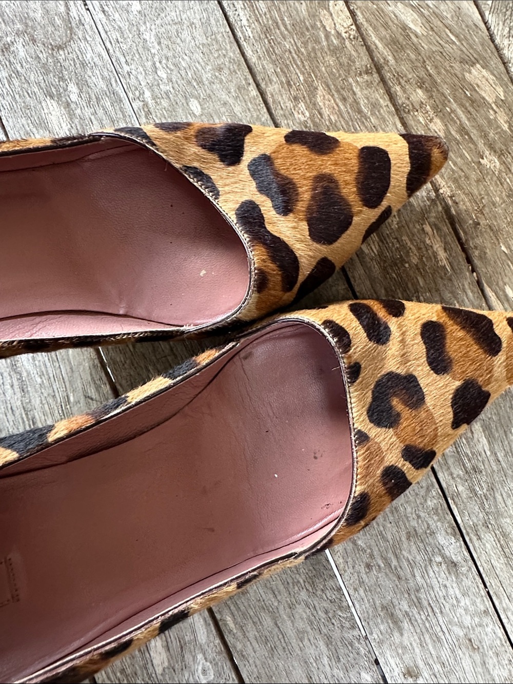 Azzedine Alaia Leopard-Pony hair Pointed-Toe Heels - Brown & Black 39 - Picture 11 of 15
